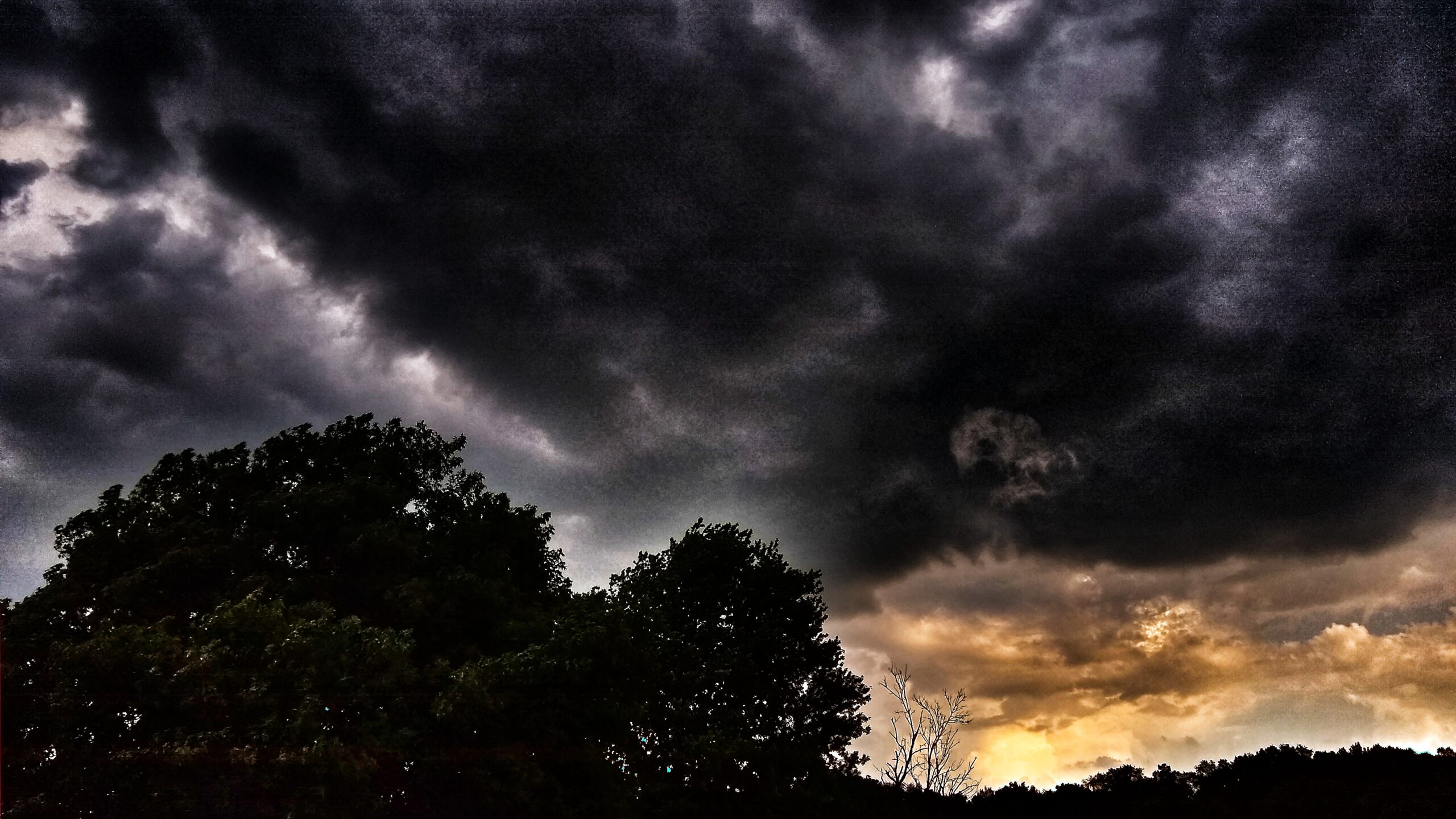 Dark storm clouds approaching